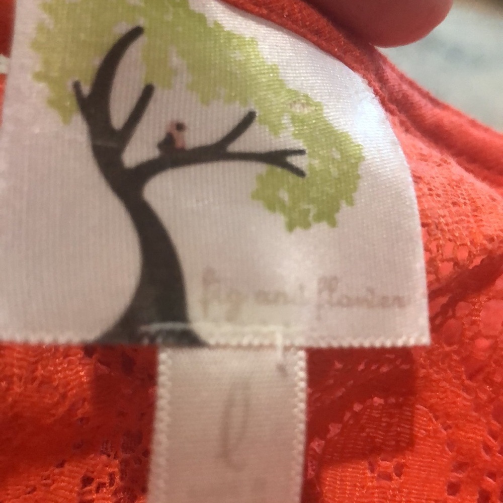 Fig and Flower Size L gauzey mini dress with embroidery and lace. Fall autumn - Picture 7 of 9